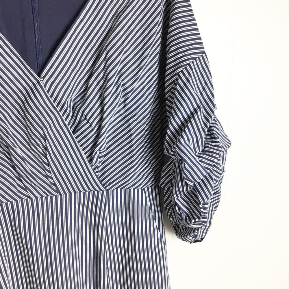 JOA Just One Answer Striped Dress Size M Blue - Picture 3 of 5